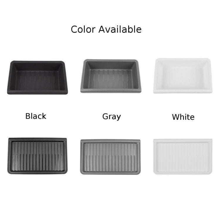 For Tesla Model Y 2021-2023 TPE Storage Organizer Under Car Seat, Style:without Cover(White)