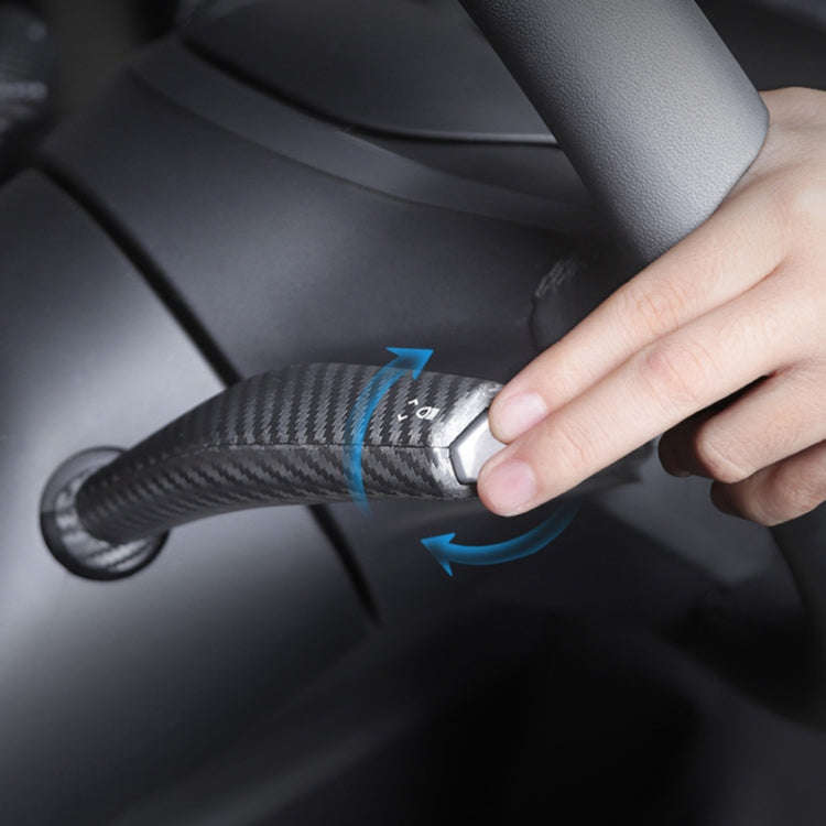 For Tesla Model 3 / Y 2pcs/Set Car Turn Signal Lever Carbon Fiber Pattern Protective Cover(Bright...