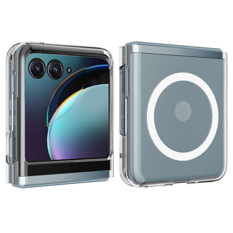For Motorola Razr 50 / Razr 2024 Scratchproof PC Transparent MagSafe Phone Case