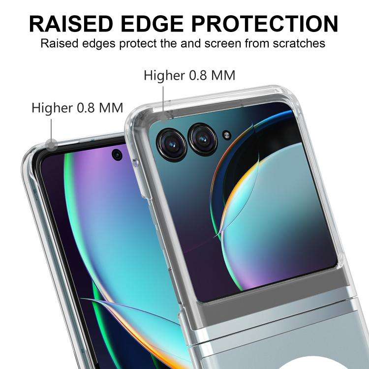 For Motorola Razr 50 / Razr 2024 Scratchproof PC Transparent MagSafe Phone Case