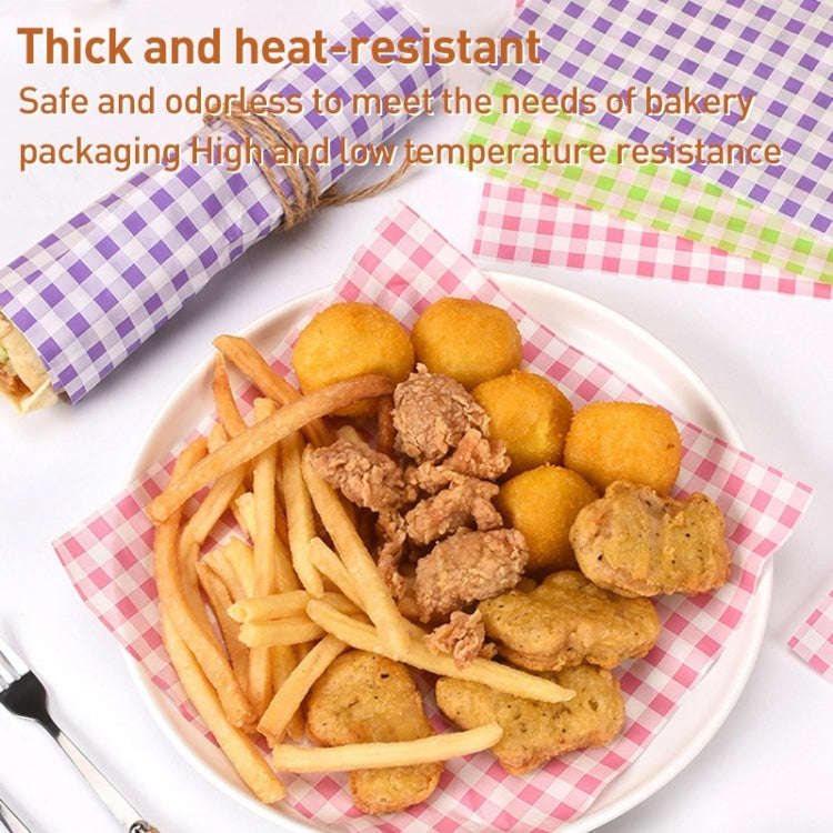 100sheets / Pack Square Baking Greaseproof Paper Burger Sandwich Liner Paper, size: 22x22cm(Green)