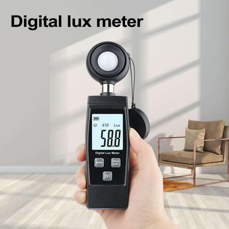RZ851 Digital Light Meter, Range: 0-200,000 Lux(Black)