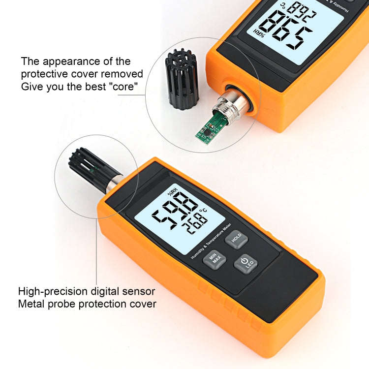 RZ852 Digital Temperature and Humidity Meter(Orange)