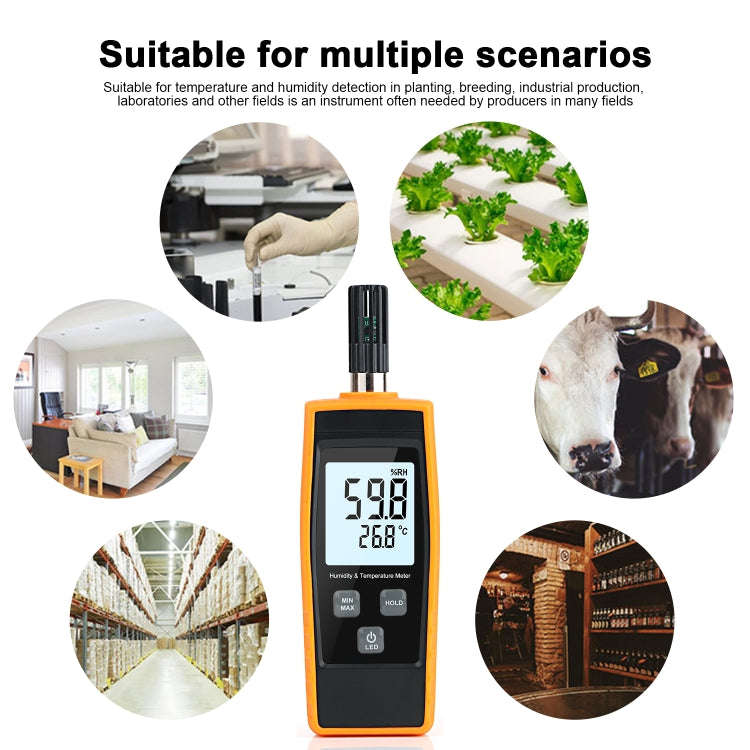 RZ852 Digital Temperature and Humidity Meter(Orange)