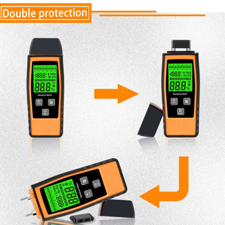 RZ862 Detachable Probe Wood Moisture Tester(Orange)