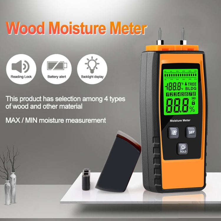 RZ862 Detachable Probe Wood Moisture Tester(Orange)