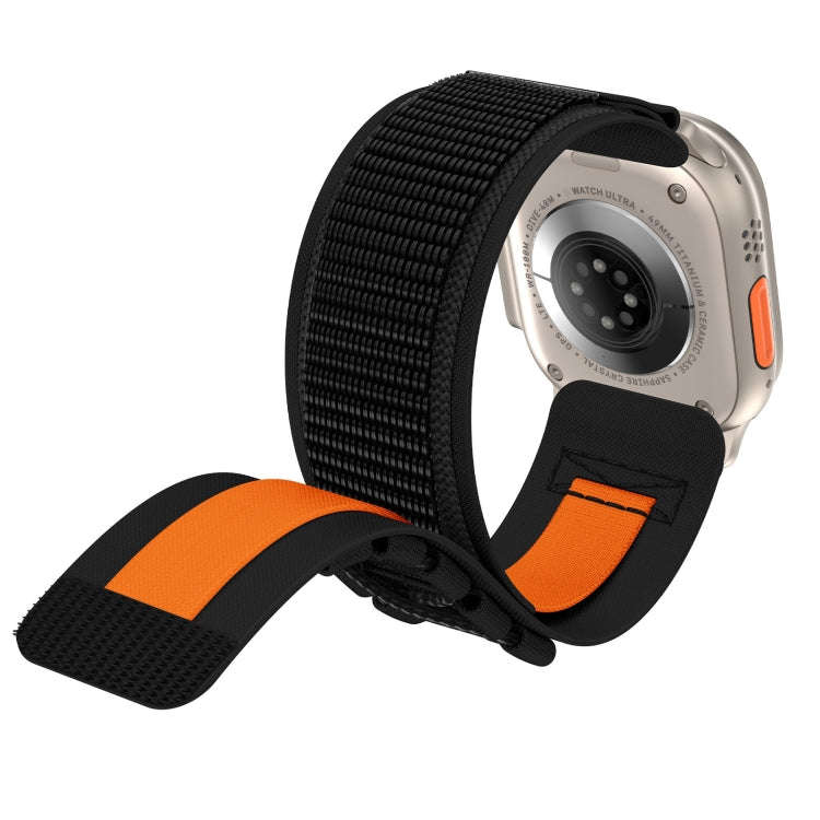 For Apple Watch Ultra 2 49mm Nylon Braided Rope Orbital Watch Band(Black)