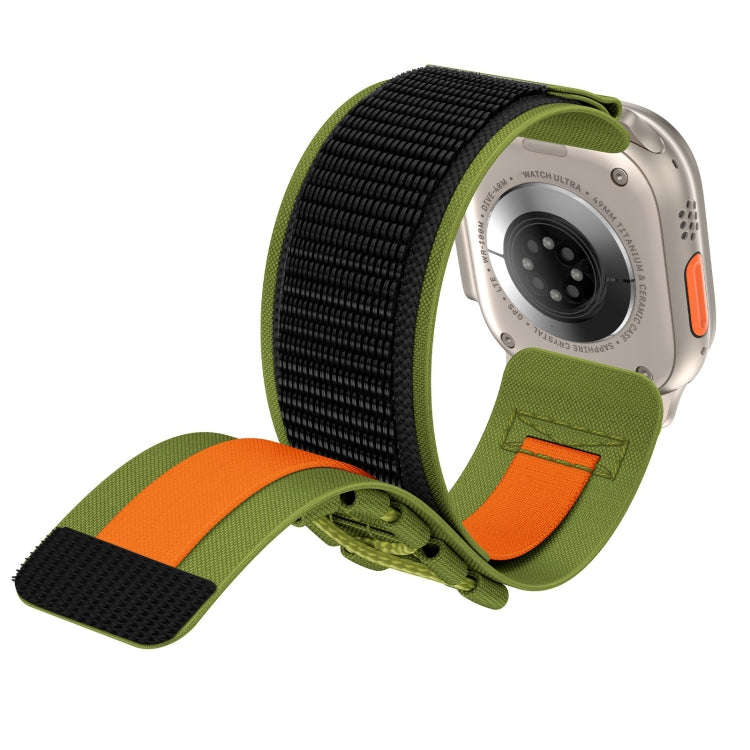 For Apple Watch Ultra 49mm Nylon Braided Rope Orbital Watch Band(Green)