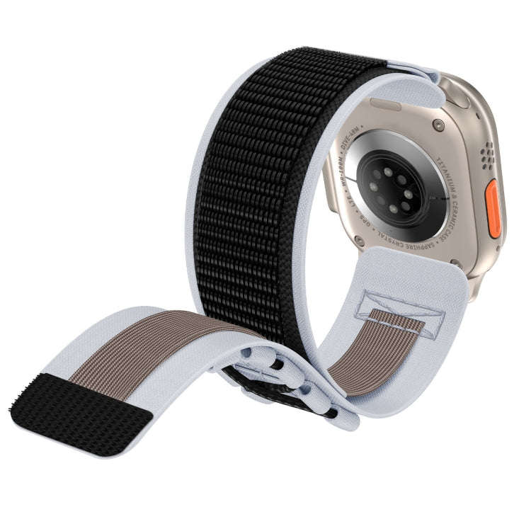 For Apple Watch Series 2 42mm Nylon Braided Rope Orbital Watch Band(Grey)