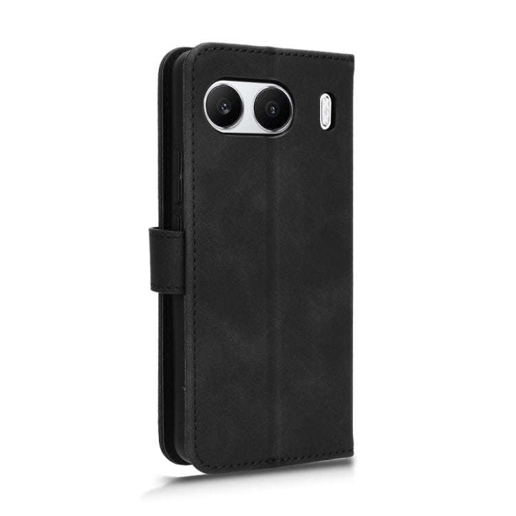 For OnePlus Nord 4 5G Skin Feel Magnetic Flip Leather Phone Case(Black)