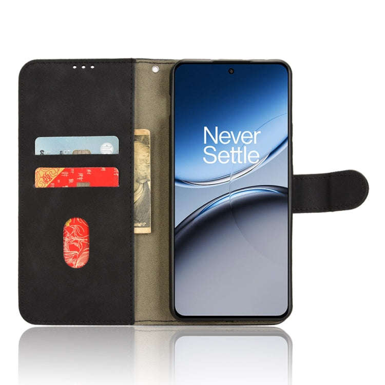 For OnePlus Nord 4 5G Skin Feel Magnetic Flip Leather Phone Case(Black)