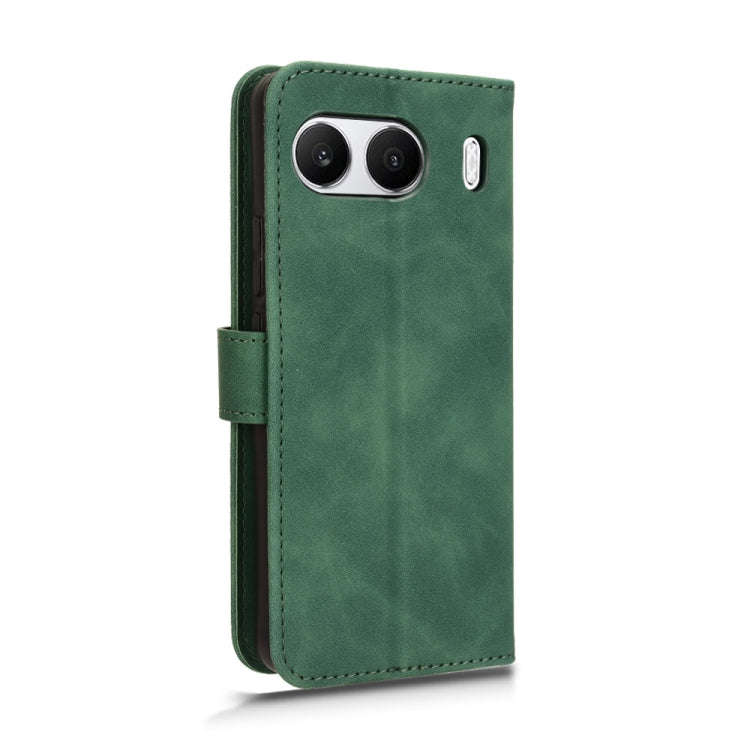 For OnePlus Nord 4 5G Skin Feel Magnetic Flip Leather Phone Case(Green)