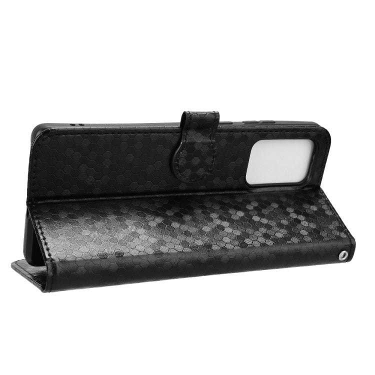 For Motorola Edge 50 Fusion Honeycomb Dot Texture Leather Phone Case(Black)