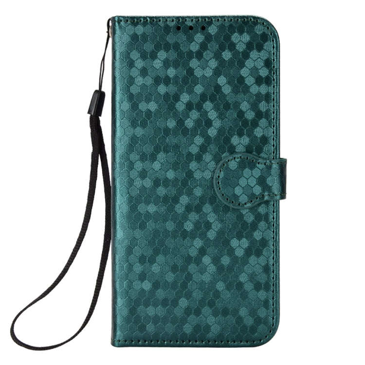 For Motorola Edge 50 Fusion Honeycomb Dot Texture Leather Phone Case(Green)