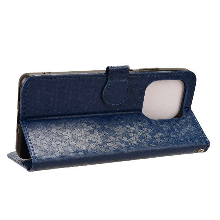 For Motorola Edge 50 Ultra Honeycomb Dot Texture Leather Phone Case(Blue)