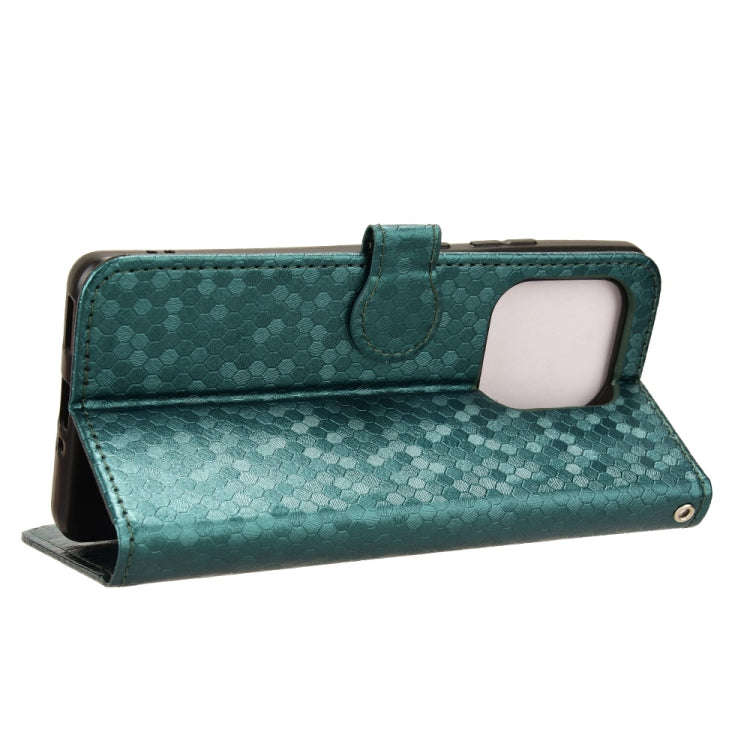 For Motorola Edge 50 Ultra Honeycomb Dot Texture Leather Phone Case(Green)