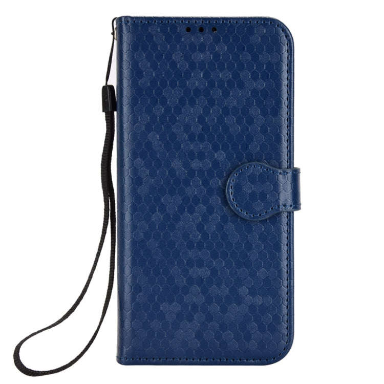 For Motorola Moto G55 5G Honeycomb Dot Texture Leather Phone Case(Blue)