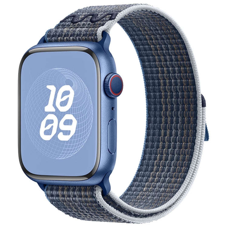 For Apple Watch Ultra 49mm Loop Nylon Watch Band(Storm Blue)