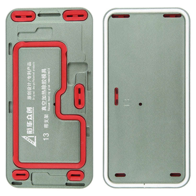 For iPhone 13 LCD Screen Frame Vacuum Heating Glue Removal Mold with Holder