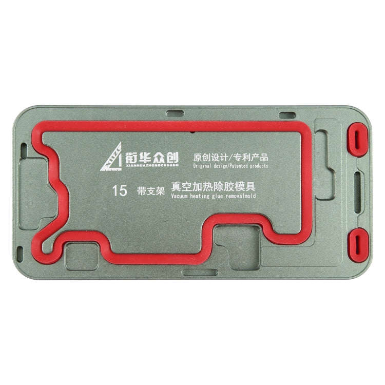 For iPhone 15 LCD Screen Frame Vacuum Heating Glue Removal Mold with Holder