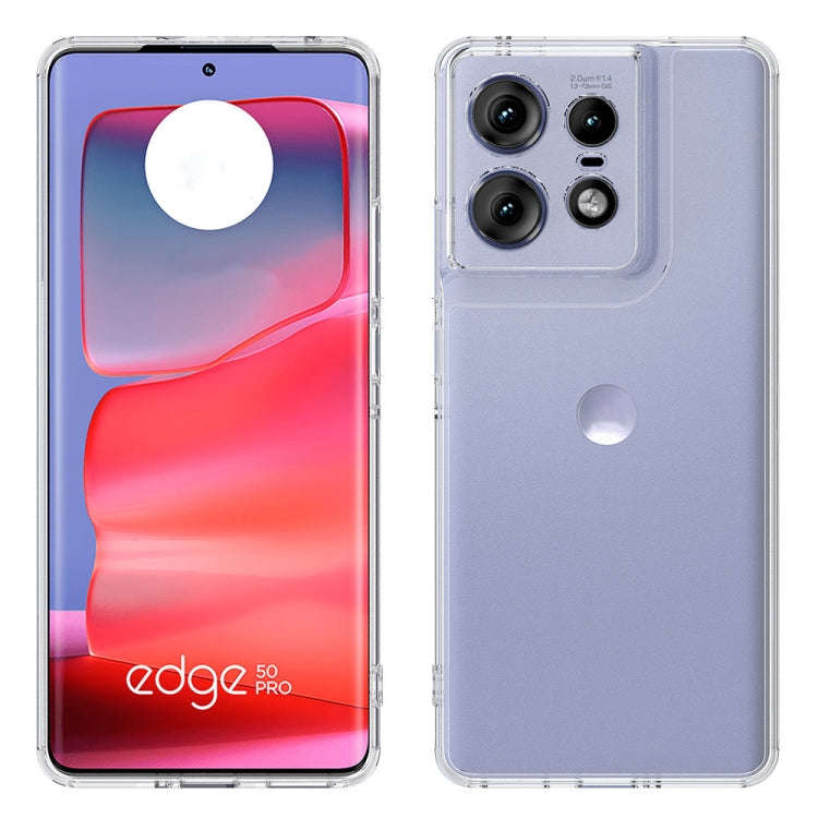 For Motorola Edge 50 Pro Scratchproof Acrylic TPU Phone Case(Transparent)