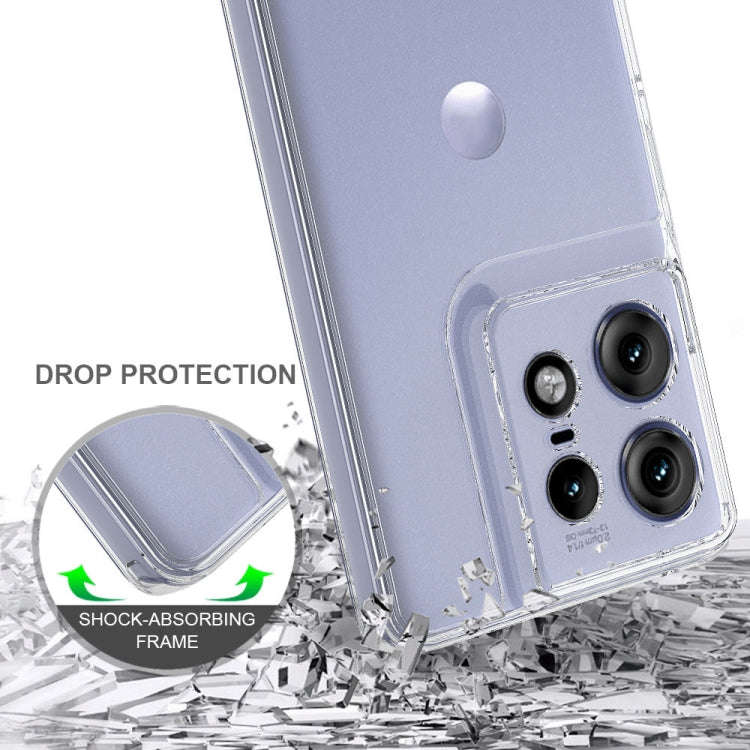 For Motorola Edge 50 Pro Scratchproof Acrylic TPU Phone Case(Transparent)
