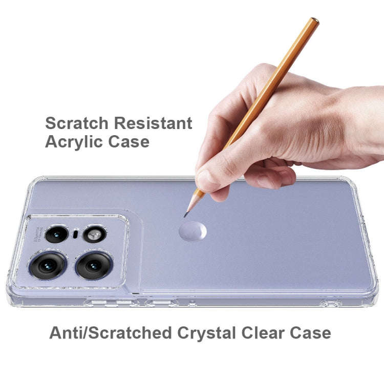 For Motorola Edge 50 Pro Scratchproof Acrylic TPU Phone Case(Transparent)