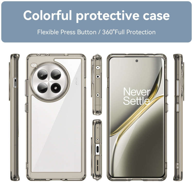 For OnePlus Ace 3 Pro Colorful Series Acrylic Hybrid TPU Phone Case(Transparent Grey)