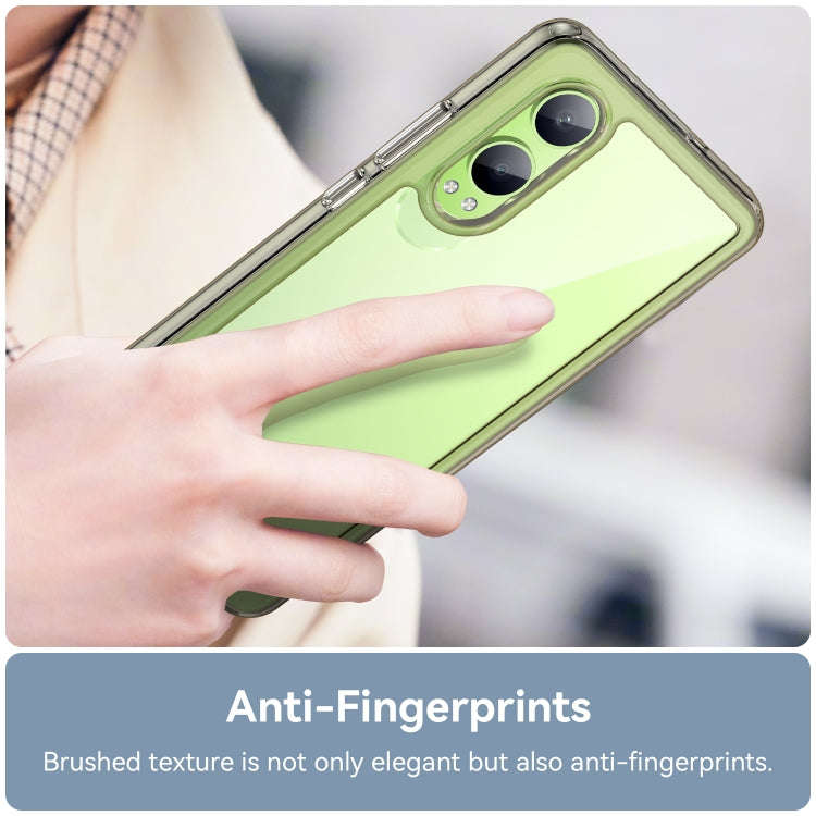 For OnePlus Nord CE4 Lite Colorful Series Acrylic Hybrid TPU Phone Case(Transparent Grey)
