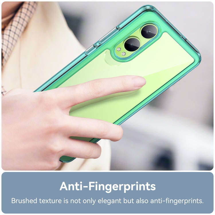 For OnePlus Nord CE4 Lite Colorful Series Acrylic Hybrid TPU Phone Case(Transparent Blue)
