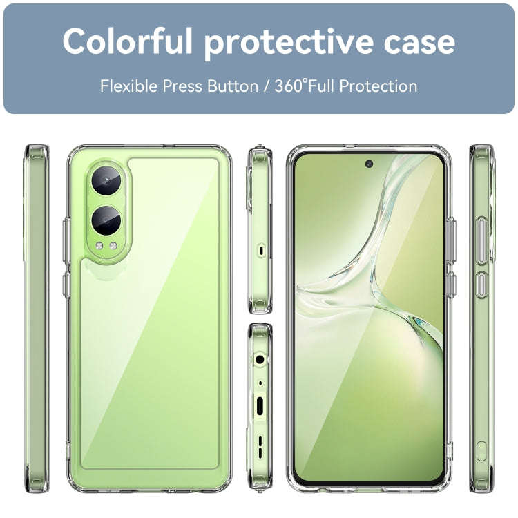 For OnePlus Nord CE4 Lite Colorful Series Acrylic Hybrid TPU Phone Case(Transparent)