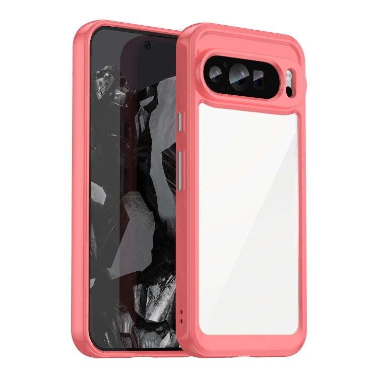 For Google Pixel 9 Pro XL Colorful Series Acrylic Hybrid TPU Phone Case(Red)