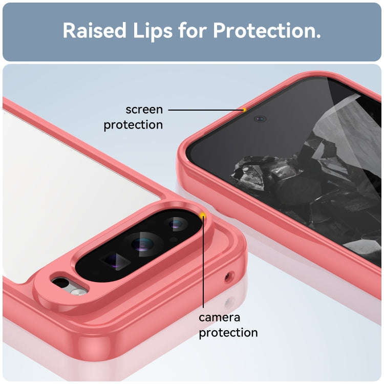 For Google Pixel 9 Pro XL Colorful Series Acrylic Hybrid TPU Phone Case(Red)