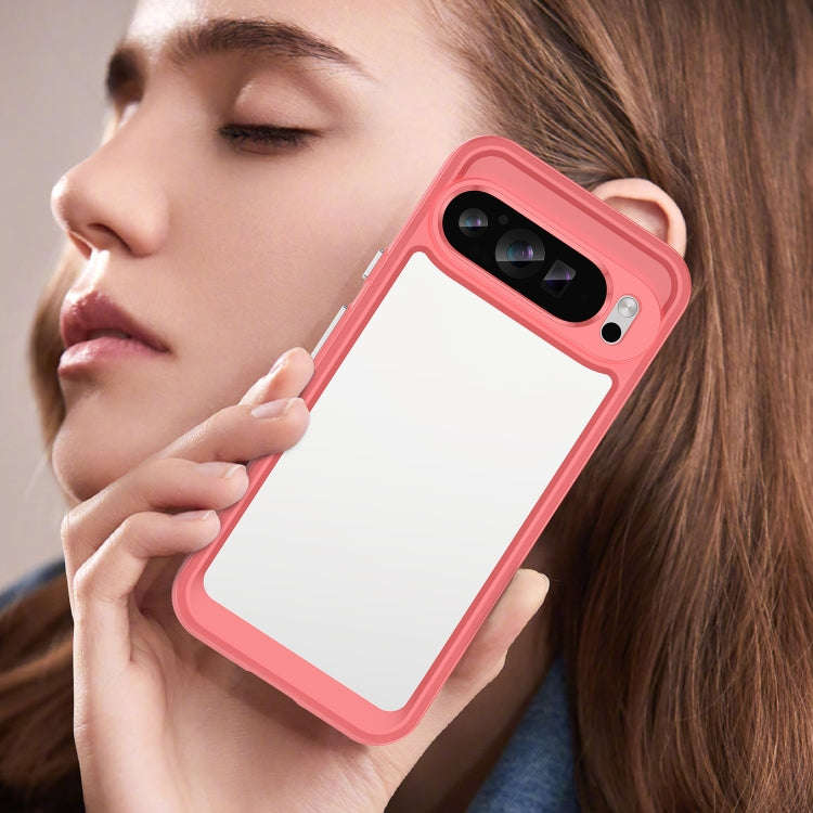 For Google Pixel 9 Pro XL Colorful Series Acrylic Hybrid TPU Phone Case(Red)