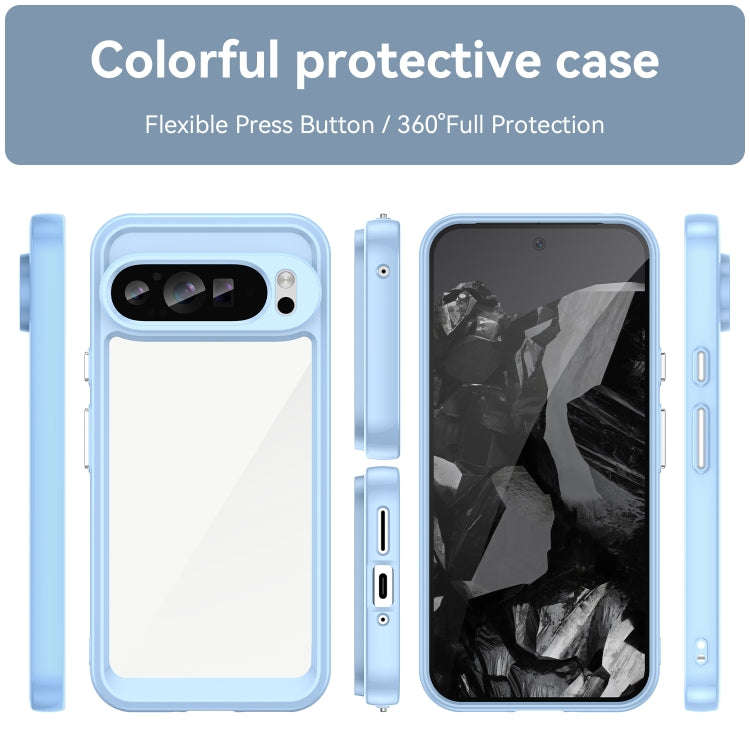 For Google Pixel 9 Pro XL Colorful Series Acrylic Hybrid TPU Phone Case(Blue)