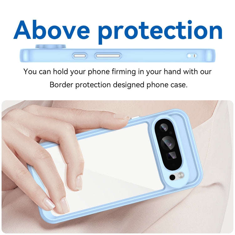 For Google Pixel 9 Pro XL Colorful Series Acrylic Hybrid TPU Phone Case(Blue)