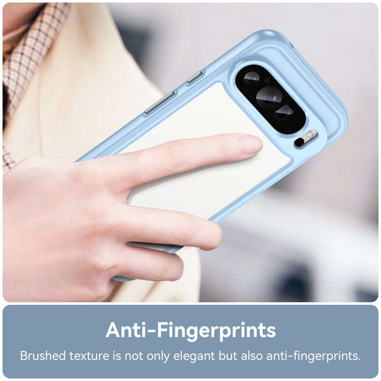 For Google Pixel 9 Pro XL Colorful Series Acrylic Hybrid TPU Phone Case(Blue)