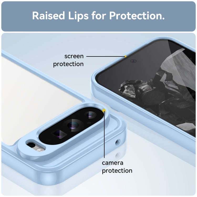 For Google Pixel 9 Pro XL Colorful Series Acrylic Hybrid TPU Phone Case(Blue)
