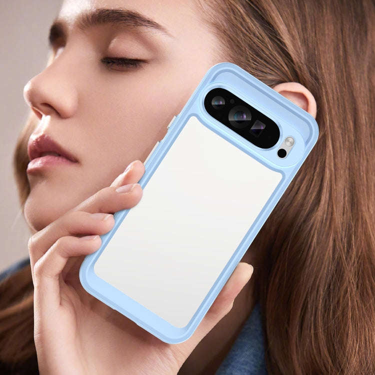 For Google Pixel 9 Pro XL Colorful Series Acrylic Hybrid TPU Phone Case(Blue)
