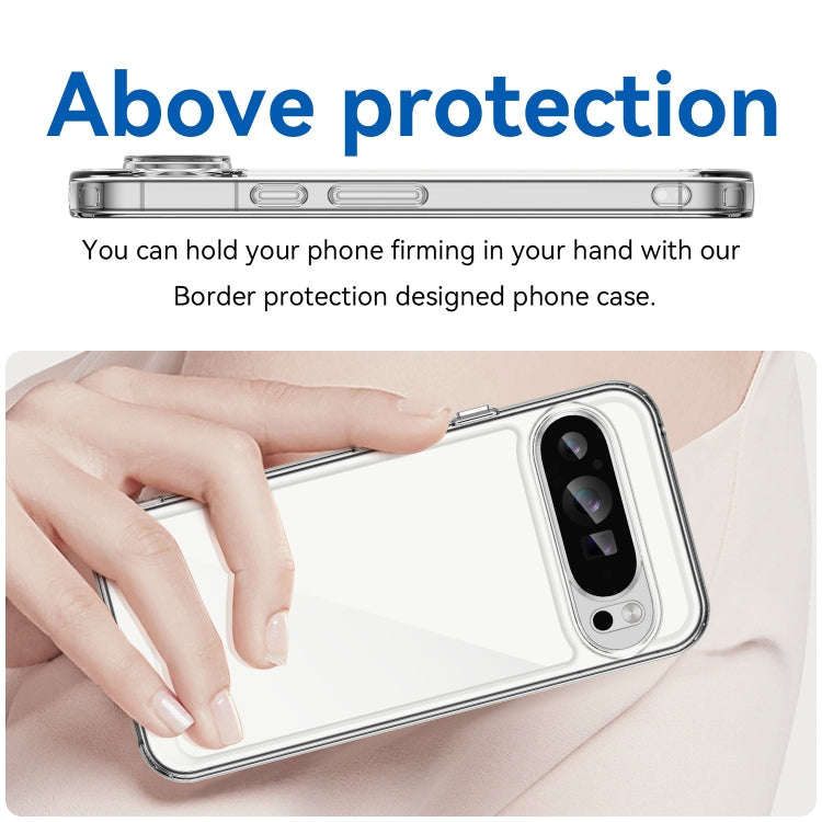 For Google Pixel 9 Pro XL Colorful Series Acrylic Hybrid TPU Phone Case(Transparent)