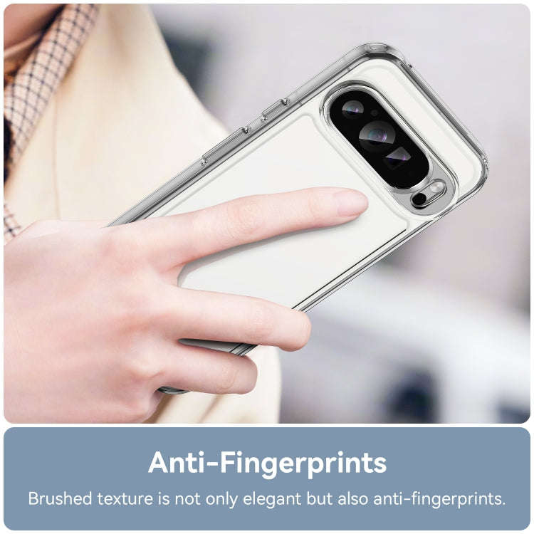 For Google Pixel 9 Pro XL Colorful Series Acrylic Hybrid TPU Phone Case(Transparent)