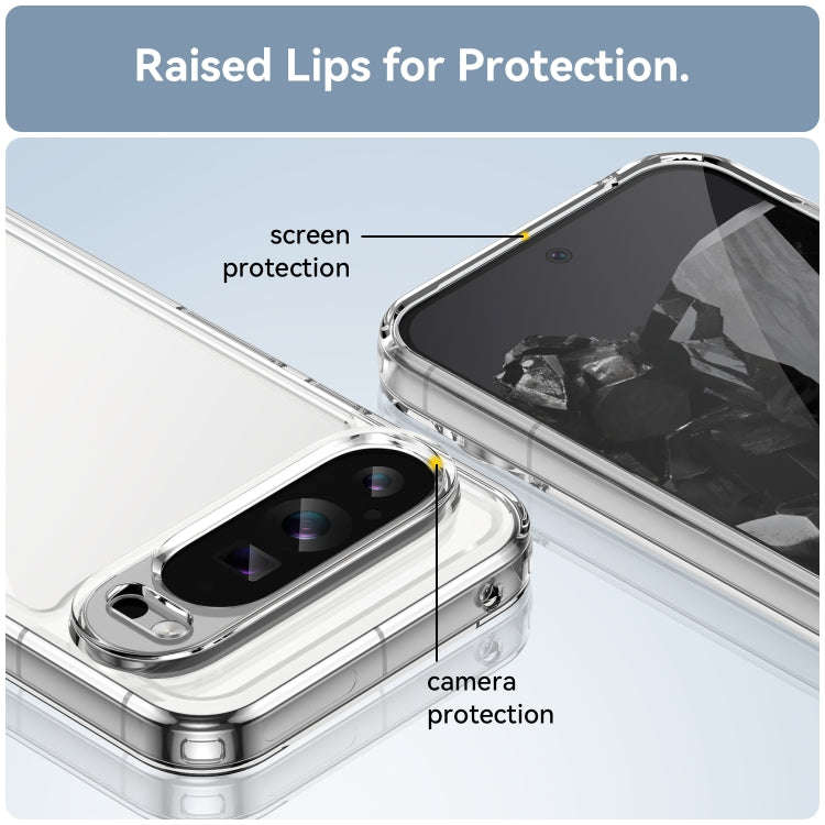 For Google Pixel 9 Pro XL Colorful Series Acrylic Hybrid TPU Phone Case(Transparent)