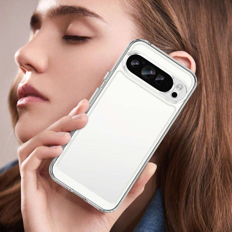 For Google Pixel 9 Pro XL Colorful Series Acrylic Hybrid TPU Phone Case(Transparent)