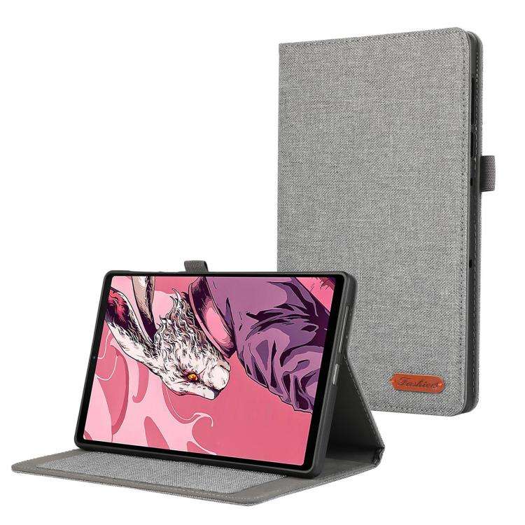 For Lenovo Legion Y700 Gen 4 2025 Fabric Texture Horizontal Flip Leather Tablet Case(Grey)