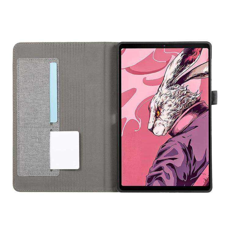 For Lenovo Legion Y700 Gen 4 2025 Fabric Texture Horizontal Flip Leather Tablet Case(Grey)