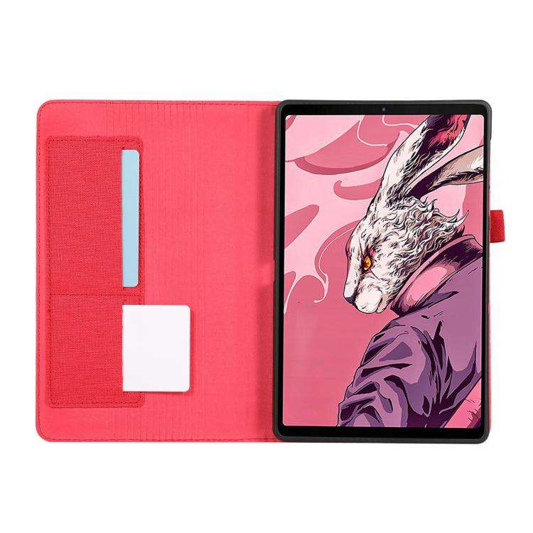 For Lenovo Legion Y700 Gen 4 2025 Fabric Texture Horizontal Flip Leather Tablet Case(Red)
