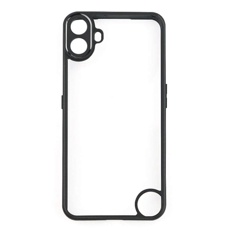 For Nothing CMF Phone 1 Frosted TPU Hybrid Transparent PC Phone Case(Black)
