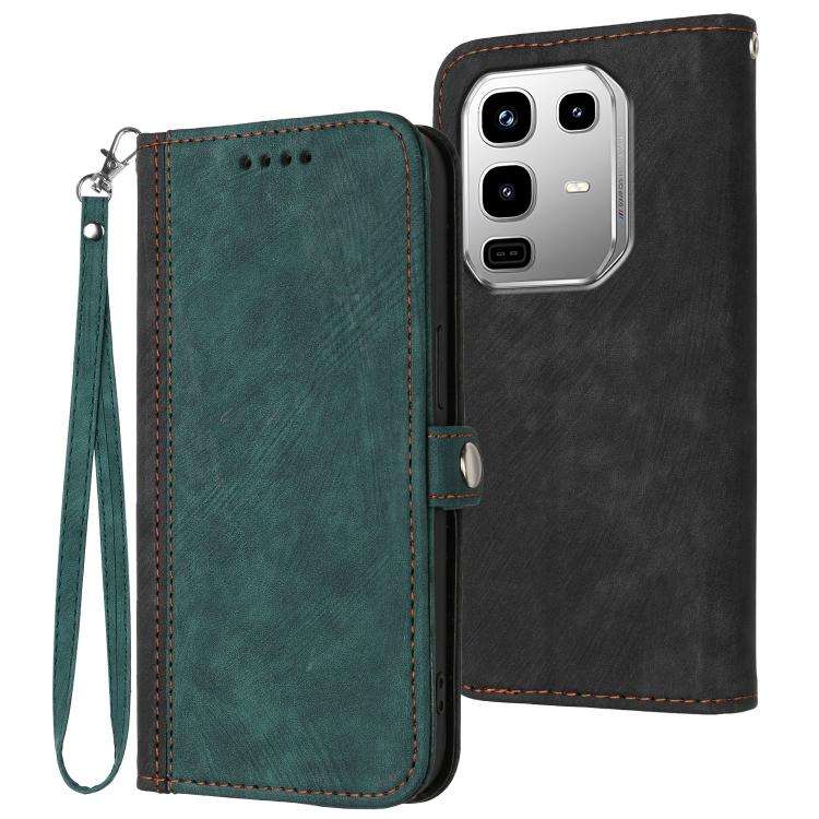 For Infinix Note 50 4G / Note 50 Pro 4G Side Buckle Double Fold Hand Strap Leather Phone Case(Dar...