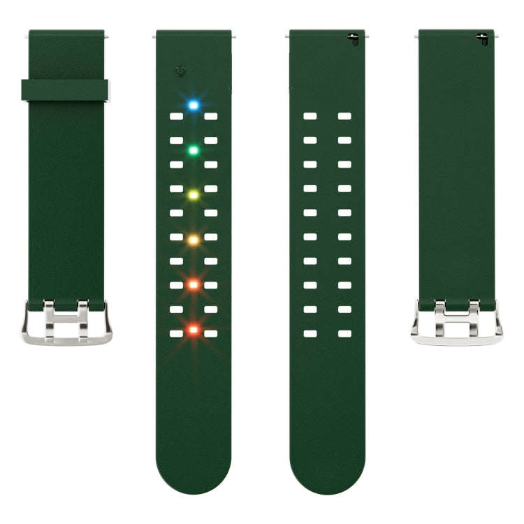 For Apple Watch Series 8 41mm Luminous Colorful Light Silicone Watch Band(Green)
