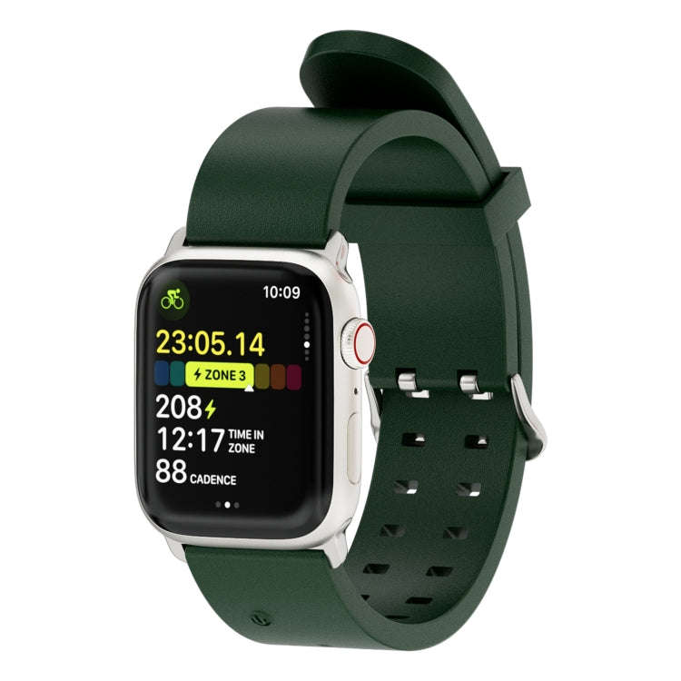 For Apple Watch Series 8 41mm Luminous Colorful Light Silicone Watch Band(Green)